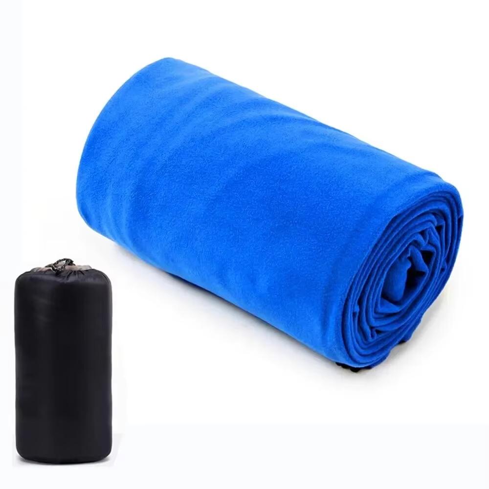 

Sleeping Bag Liner Zipper Microfiber Travel Single Sleeping Bag Camping Blanket Indoor Outdoor Blanket for Adults Children синій