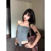 Summer explosion pure desire Spice girl style personalized design feeling pleated tube top short top women's versatile slim fit