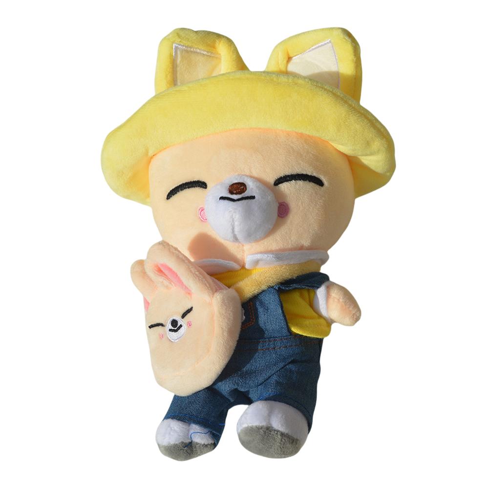 15 X 20 CM Plush Toy with Hat and Small Crossbody Bag Spring Kindergarten Stray Doll Cartoon Cute Doll for Holiday Surprise Gift