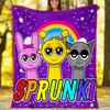 1pc SPRUNKI5 Theme Blanket - Digital Print, Polyester, Cozy for All Seasons, Perfect for Outdoor, Camping, and Travel