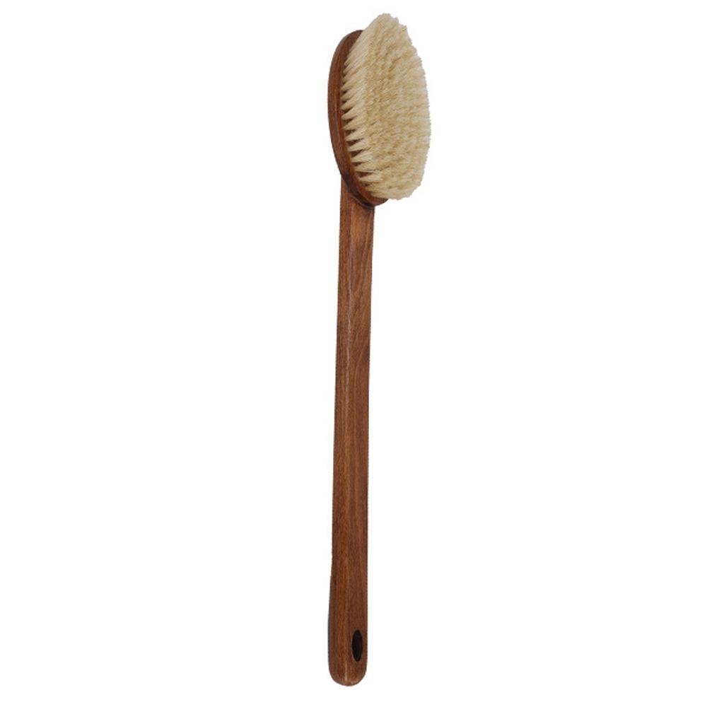 Ergonomic Long Handle Hair Brush Wood Bath Brush Scrubbing Brush Shower Back Scrub  Skin Cleanser