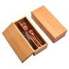 Engraved Tableware Storage Box with Cover: Japanese Chopstick, Spoon, and Fork Compartment