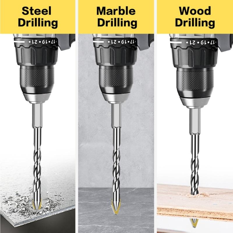 Eccentric Drill Bits In Multiple Sizes For Precise Hole Positioning On Various Materials Stone Wood Plastic DIY Projects