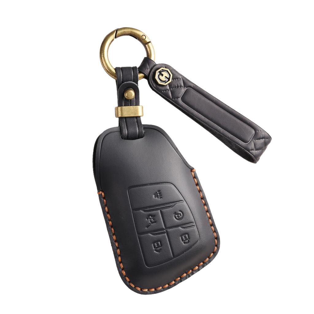 Retro Leather Key Cover for New Buick Envision High-end Leather Protection Car Key Protection Bag