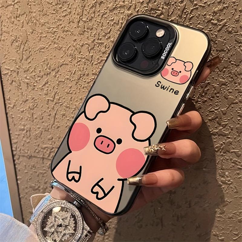 Cute Pink Pig Phone Case Suitable for iPhone 16 15 14 13 12 11 Pro/ Max /Plus Shock-proof Back Cover Anti-fingerprint