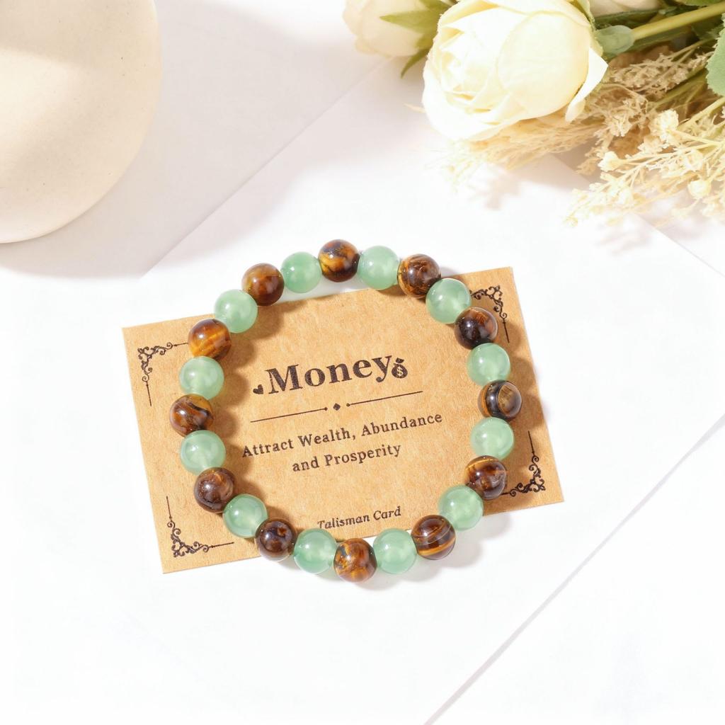 Festive Gifts Green Aventurine Tiger Eye Beaded Bracelet Fresh Fashion Jewelry For Women Daily Wear Simple Versatile Accessory