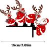 Christmas Door Corner Sign Decoration Santa Claus Deer for Home Party Right Angle