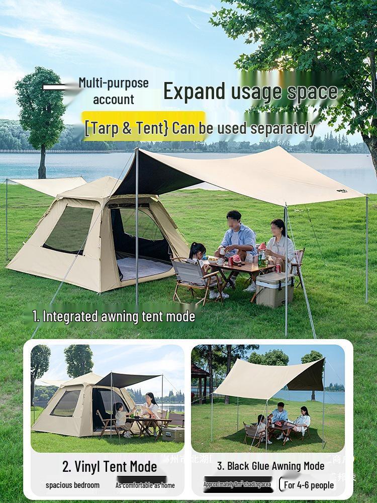 Two-in-One Automatic Folding Outdoor Camping Tent & Canopy