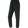 Loose Mid Waist Warm Fleece Lined Drawstring Knitted Sports Pants Women Bottoms Black AYKU542-1