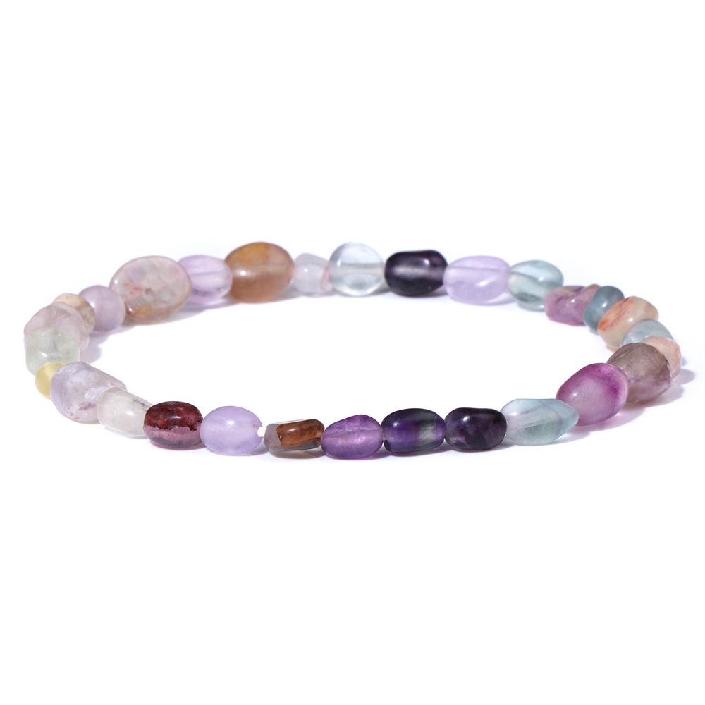 JYL TS Bracelet Unisex Elastic  Irregular Stone Promotes Individuality And Calm FD10028-19CM стальной синий