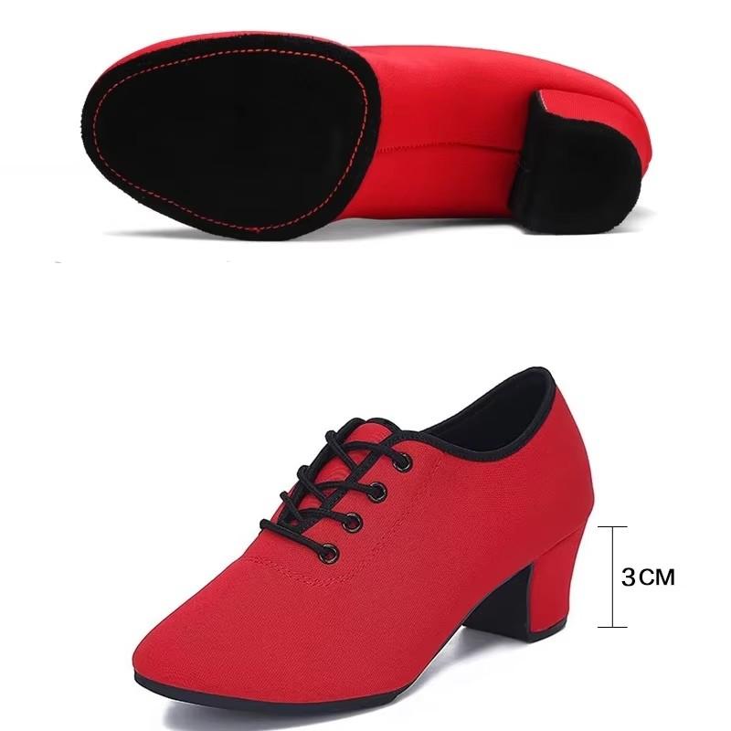 Comfort Latin Dance Shoes Woman Teacher Adult Oxford Shoes Modern Square Ballroom Canvas Women Shoes Comfortable Sneakers Female