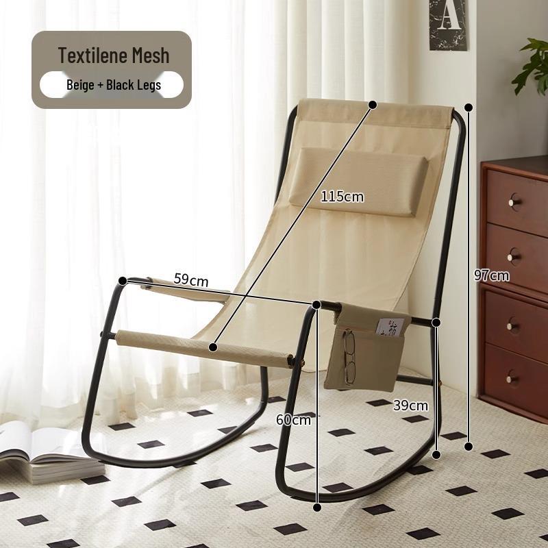 Breathable Outdoor Reclining Rocking Chair for Balcony or Home