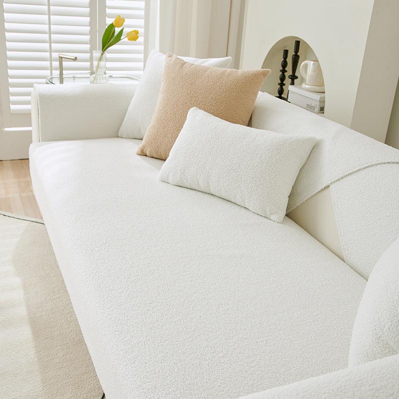 INS Style Plush Sofa Slipcover Cover Cloth Waterproof Sofa Cover Cover Four Seasons Universal Sofa Cushion