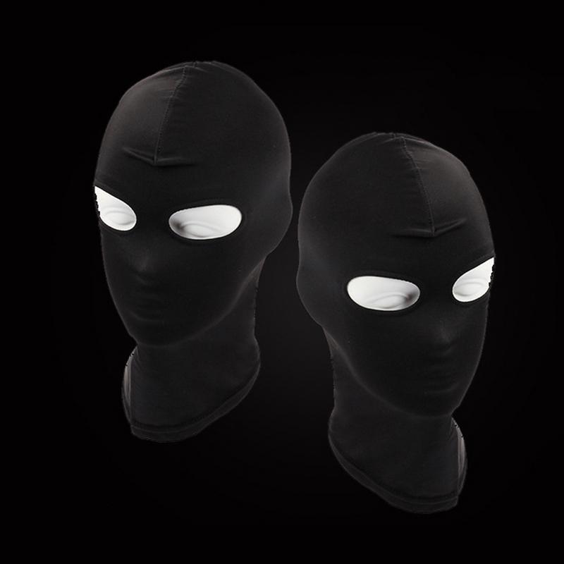 Sexy Mask Hood with Open Mouth And Eye Hole Adult Party Game Bondage Cosplay Slave Headgear for Punishment