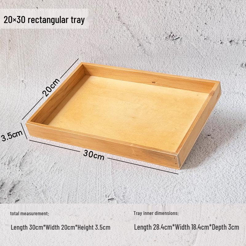 Wooden Desktop Storage Box: Raw Wood Tray & Cosmetics Lipstick Organizer
