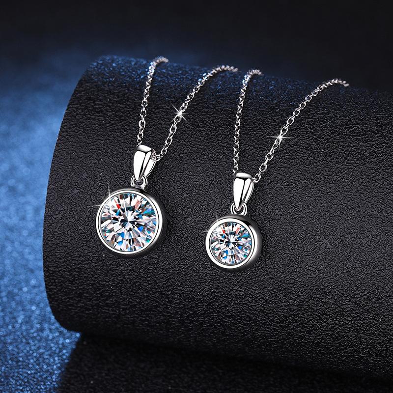 1-3ct Moissanite Woman Pendant Sier Necklace for Women Chains Party Bridal Fine Jewelry 925sterling Silver Necklace