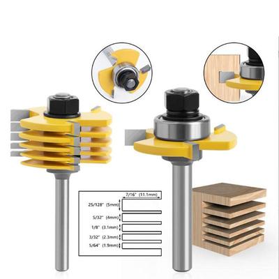 3 Wing Router Bits Set 7pcs Blade Cemented Slot Knife Cutters Carbide Milling Cutter for Wood 6mm 1/4inch 8mm12mm 1/2inch Shank