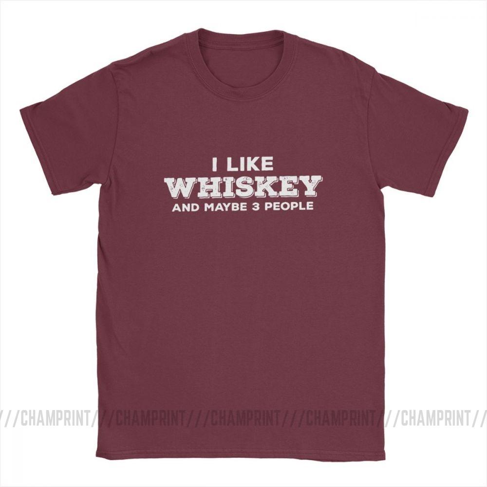 I Like Whiskey And Maybe 3 People Funny T Shirts For Men Malt Whiskey Drinker Lover