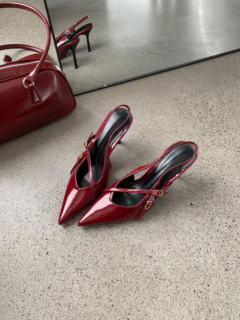 Women's Pointed Toe Thin Heel French Style Elegant Unique Design Sandals - Perfect for Daily Wear