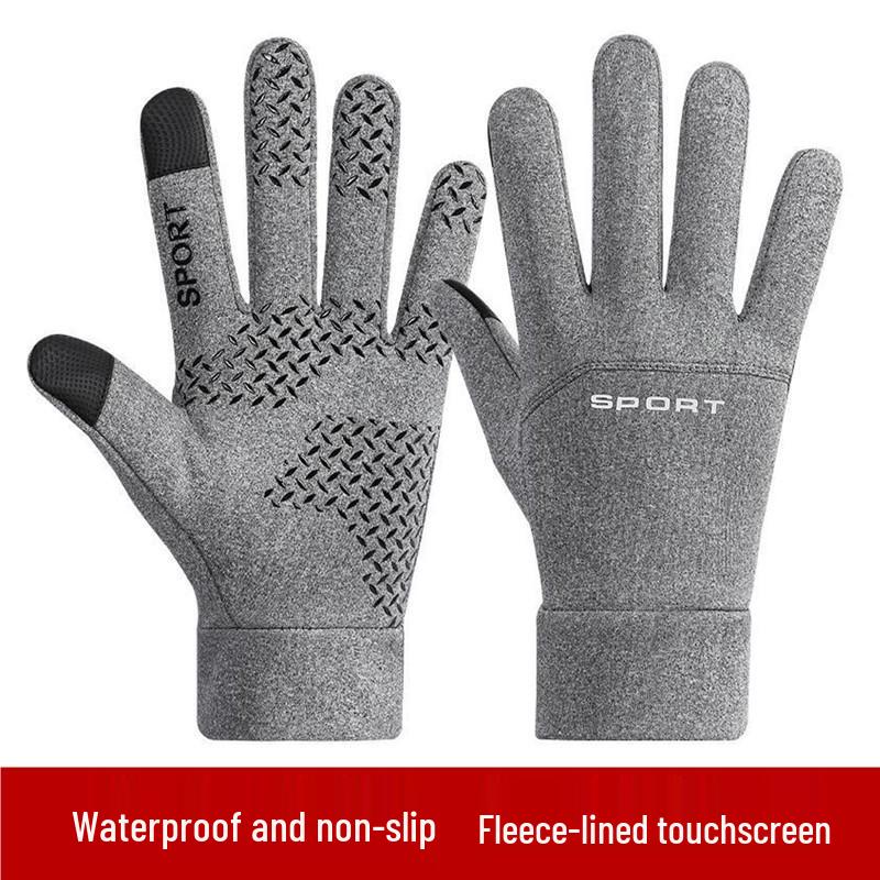 Touchscreen Waterproof Fleece-Lined Winter Cycling Gloves for Men and Women