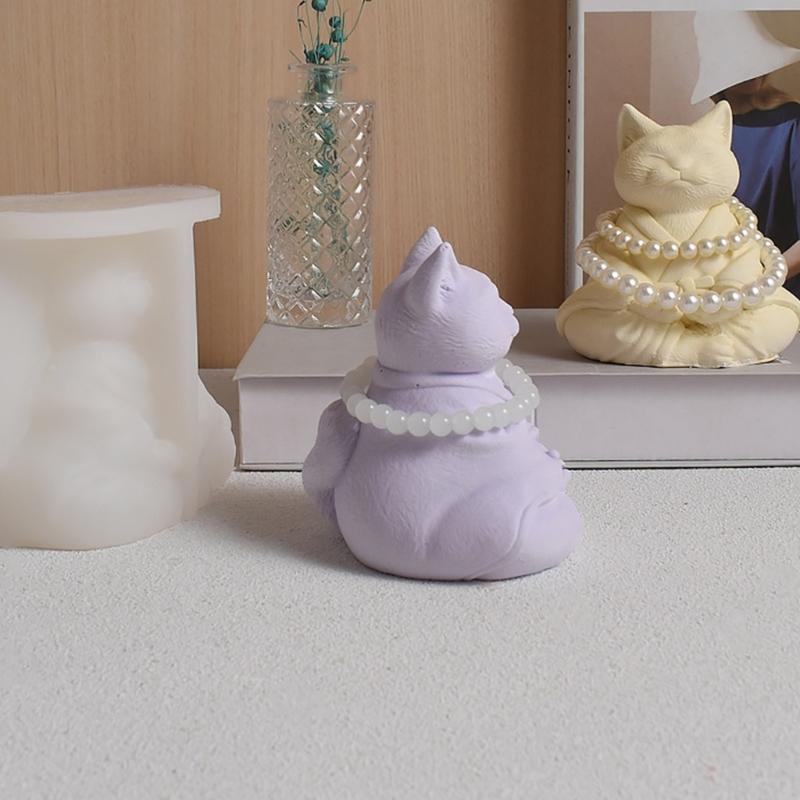 Tier Katzen Statue Silikonformen für Kerzen Seifenherstellung 3D Tierform Silikon Kerzenformen für Epoxidharz