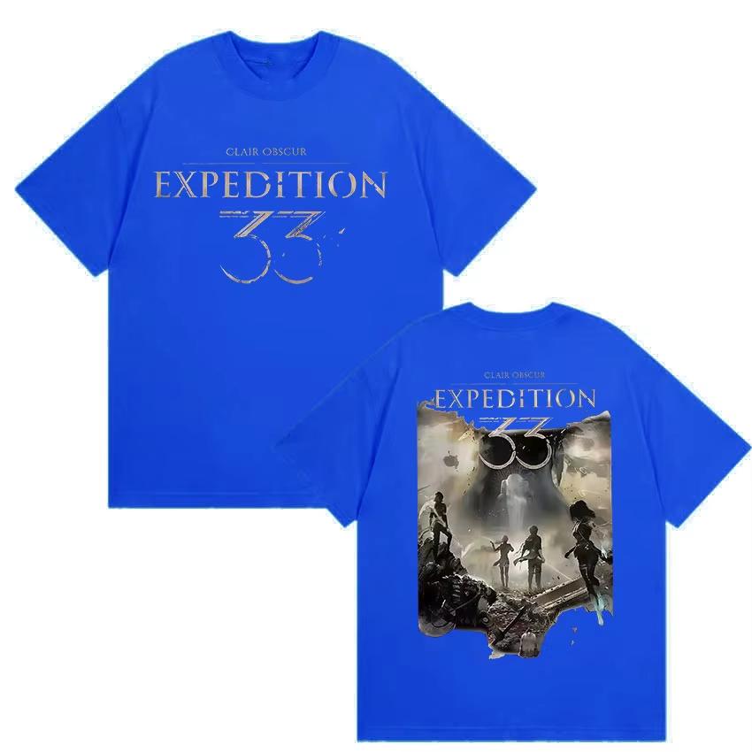Esquie Clair Obscur Expedition 33 Pattern Tshirt Four Seasons New Style Unisex Casual Top