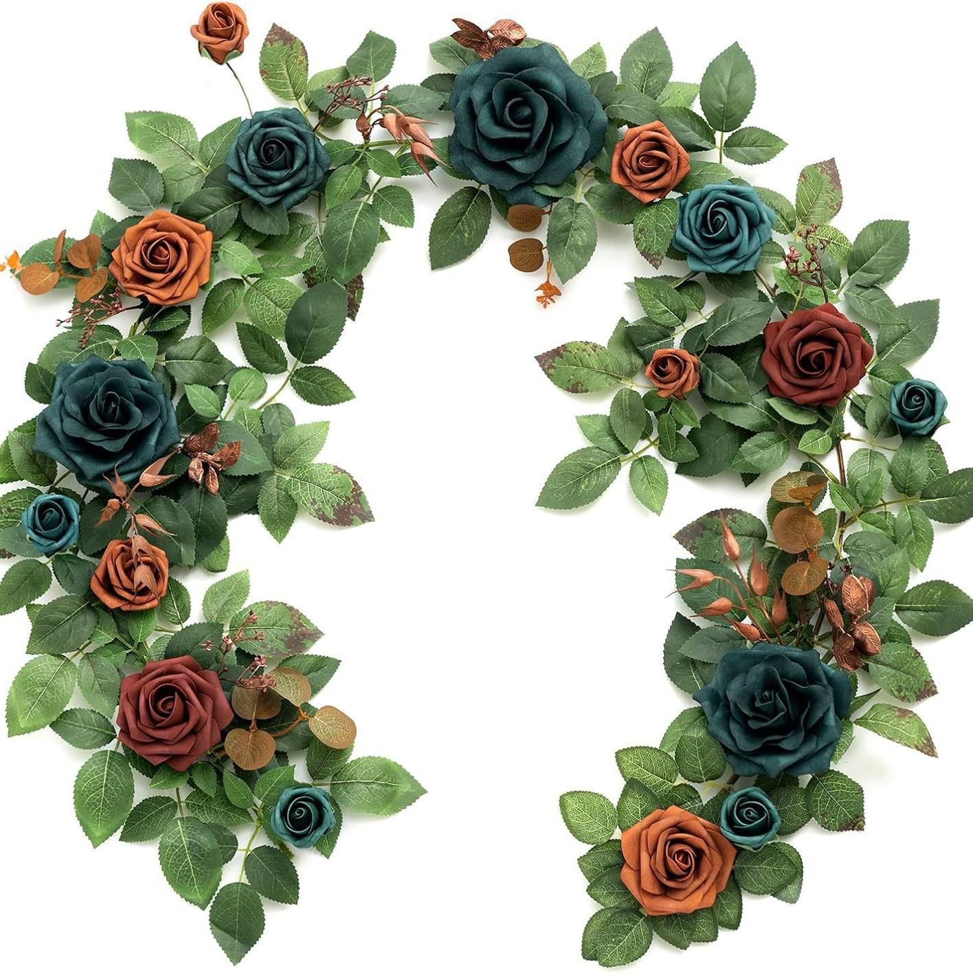 

Тот же самый эвкалиптовый лист Роза Лоза Имитация Цветок Роза Эвкалиптовый лист Лоза Свадебный путеводитель по дороге Лоза Цветок армия зеленый