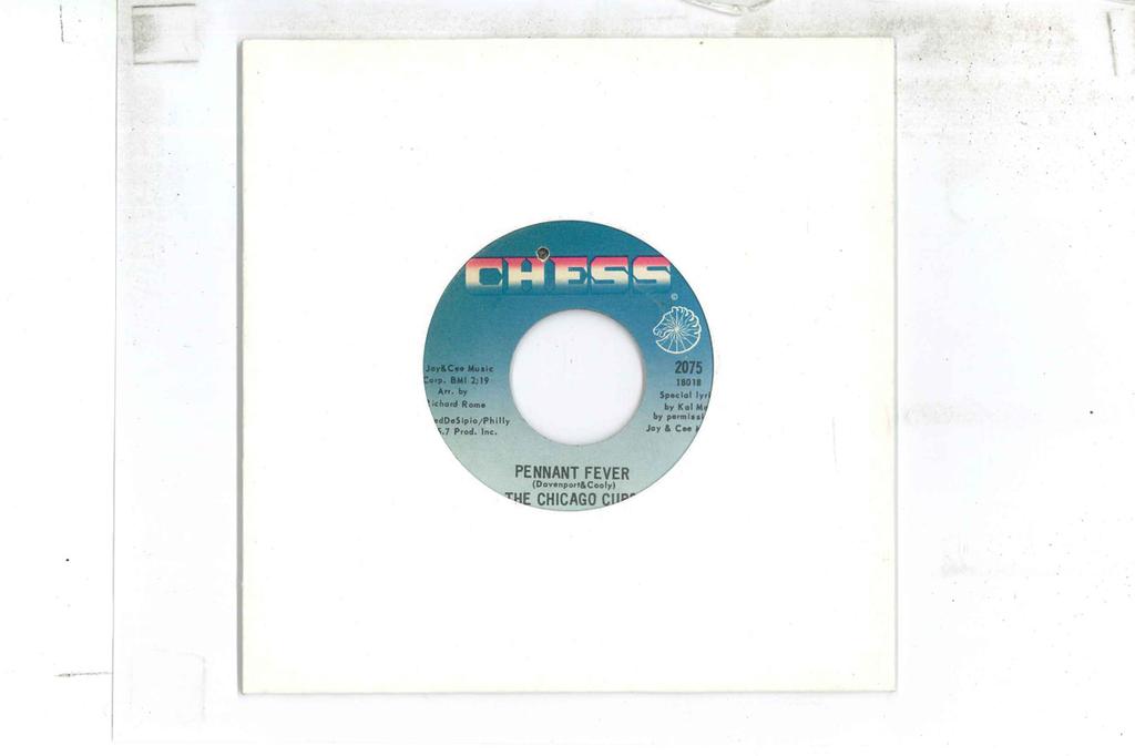 7inch Record CHICAGO CUBS CHICAGO CUBS CLARK ST Pennant Fever Slide 2075 CHESS 1969 US SoulFunk Used