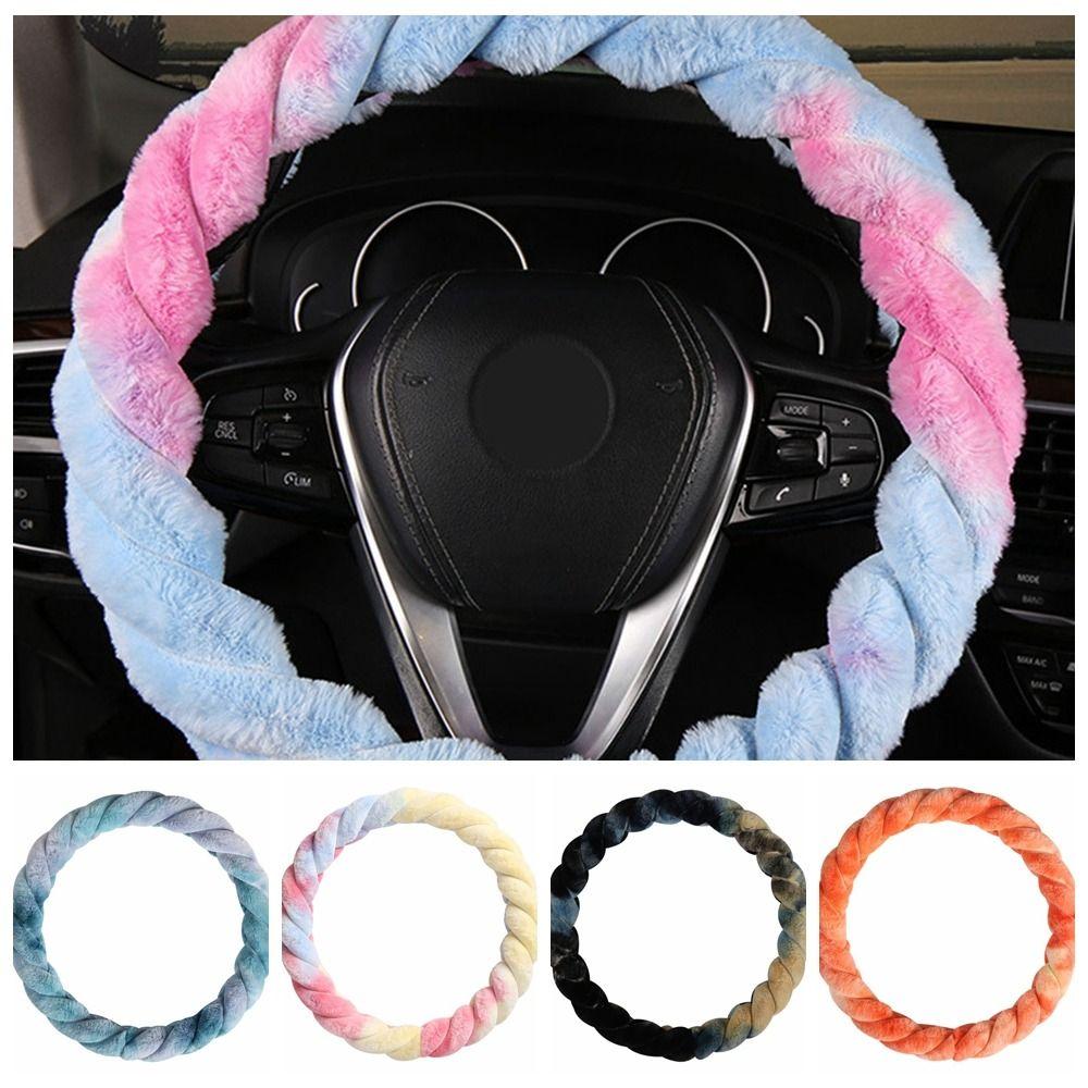Anti-slip Steer Wheel Protector Cover Plush Steering Wheel Sleeve Car Steering Wheel Cover  Unisex
