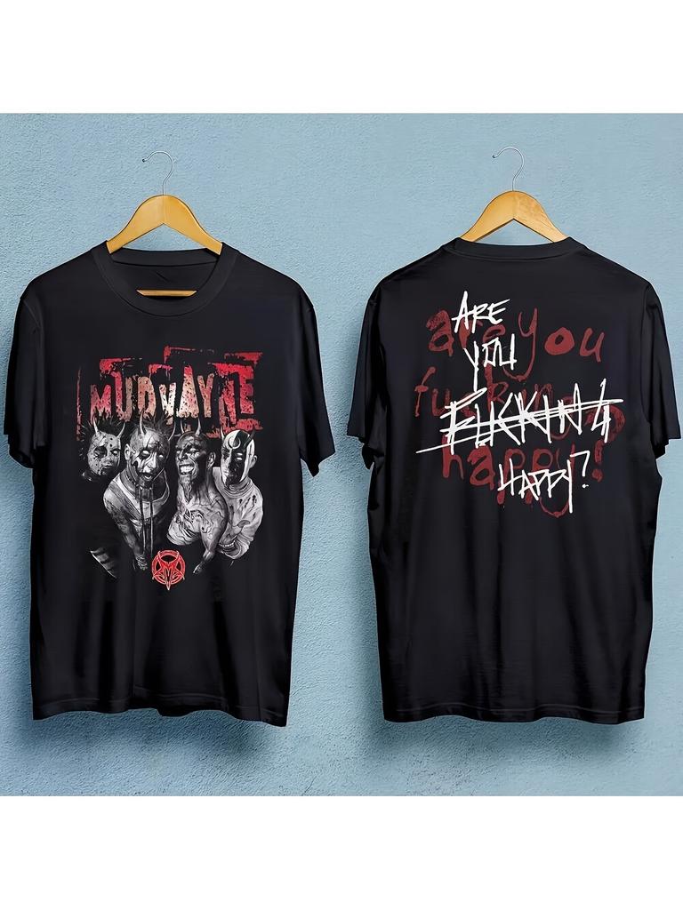 Mudvayne Band Grafik-T-Shirt Baumwoll-T-Shirt für Männer und Frauen Inspiriert von der Musik der Gruppe Maschinenwaschbar Ganzjahreskomfort