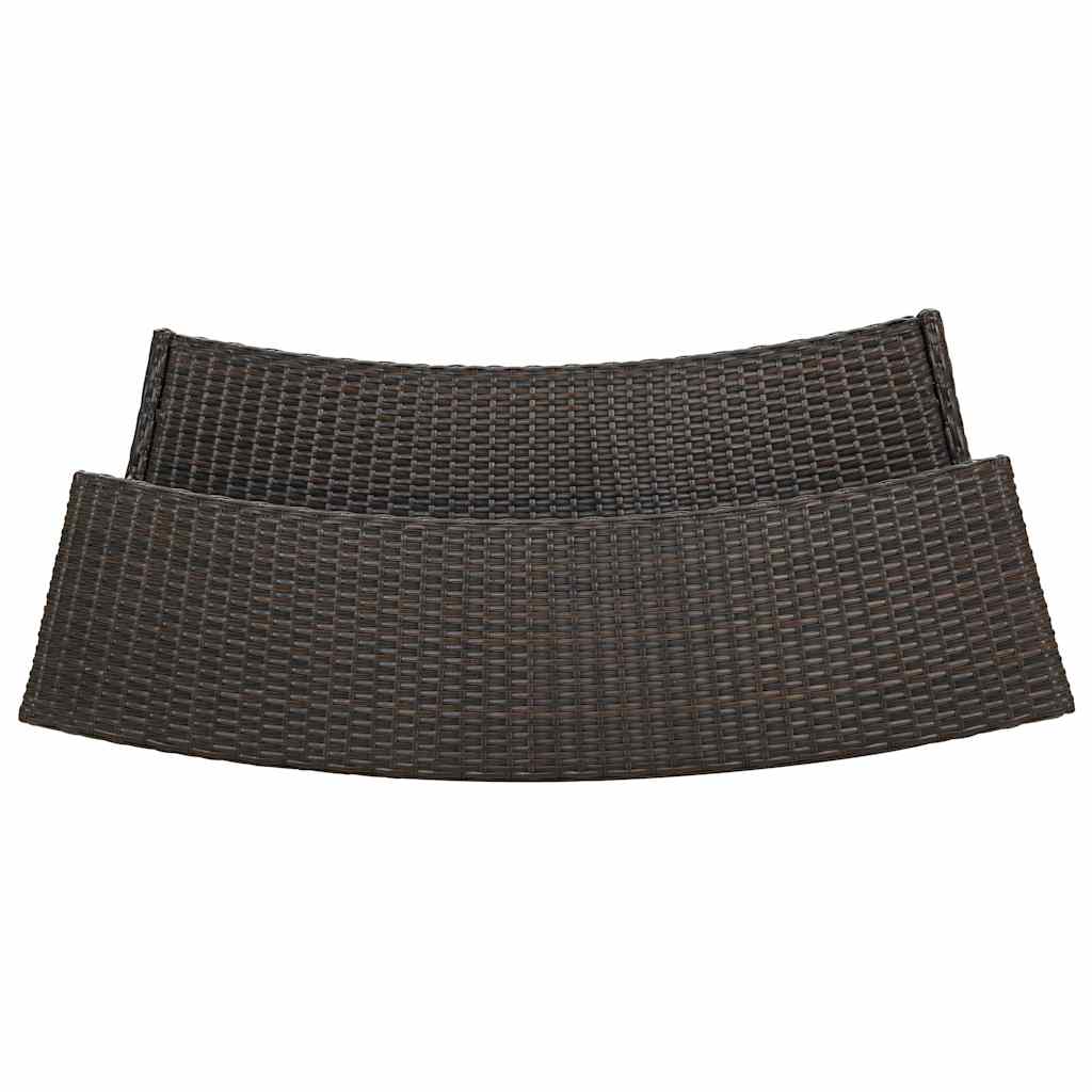 vidaXL Garten-Bartisch Braun 120x55x110 cm Poly Rattan