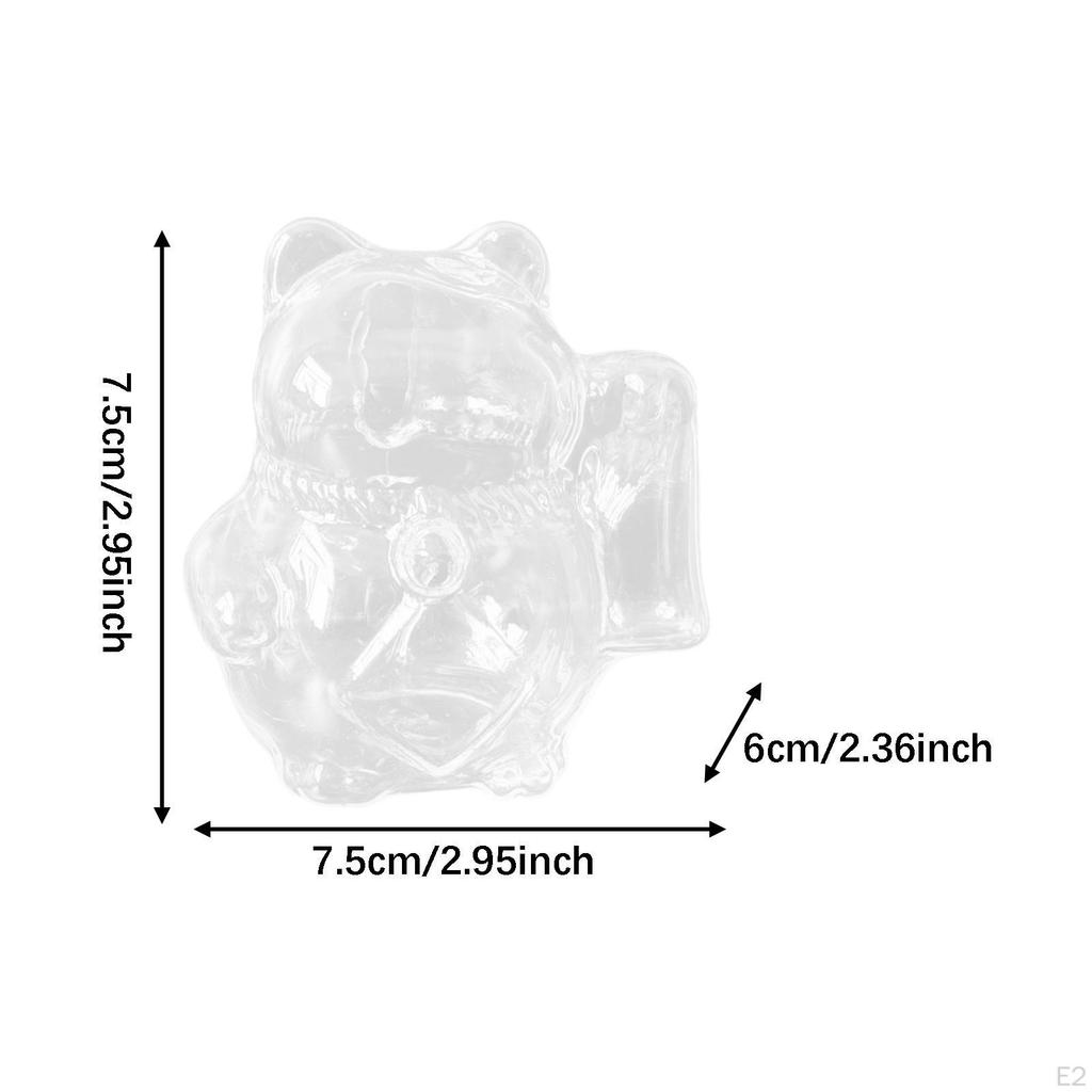 Glass Piggy Bank Storage Jar Adorable Ornament Saving Bottle Gold Bean for Entrance