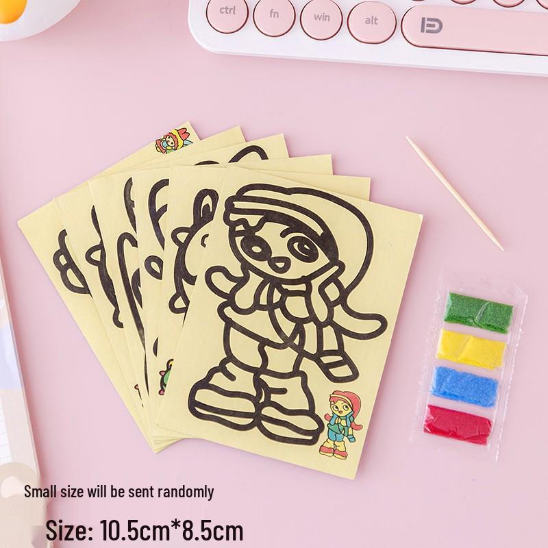 

Kids DIY Sand Art Set: Creative Scratch & Color Kit for Students