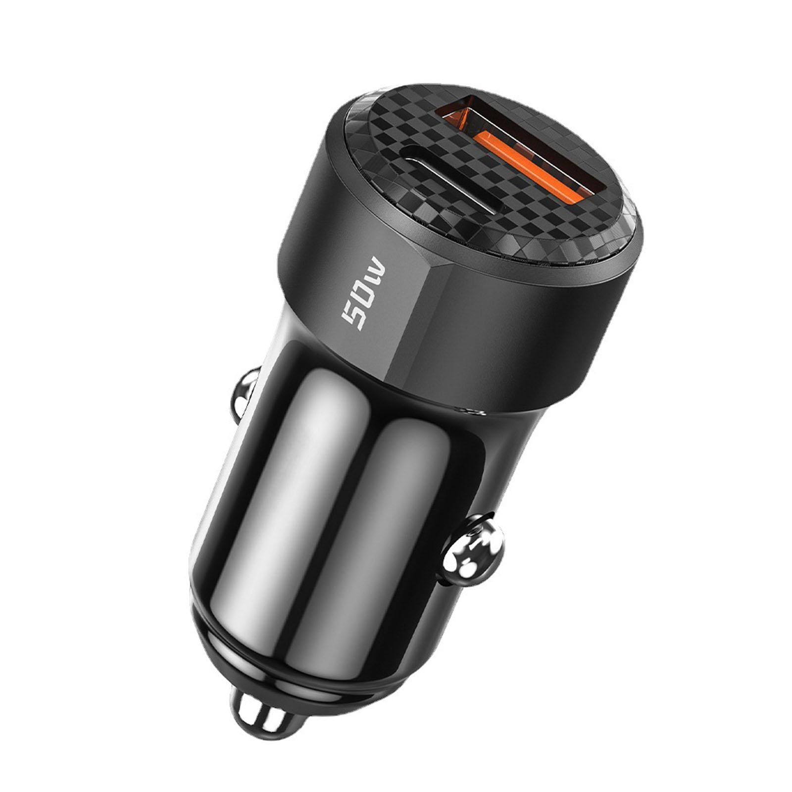 

Автомобильное зарядное устройство 50 Вт PD3.0 QC4.0 USB-C Адаптер быстрой зарядки One Size