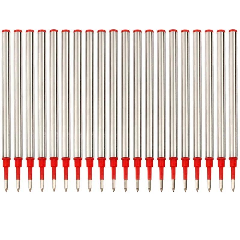 3/20 PCS 11.4cm Threaded Rotary Metal Pen Refills Blue/black/red Ballpoint Pen Rod Signing Pen Refill Office School Stationery
