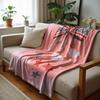 Patchwork Curved Shape Cartoon Anime Print Flannel Blanket Soft Warm Throw for Kids Bedroom Sofa Christmas Office Car
