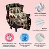 Christmas Elements Snowman Tree Gift Print Throw Blanket Soft Lightweight Blanket For Bed Couch Sofa Living Room Travel Blankets