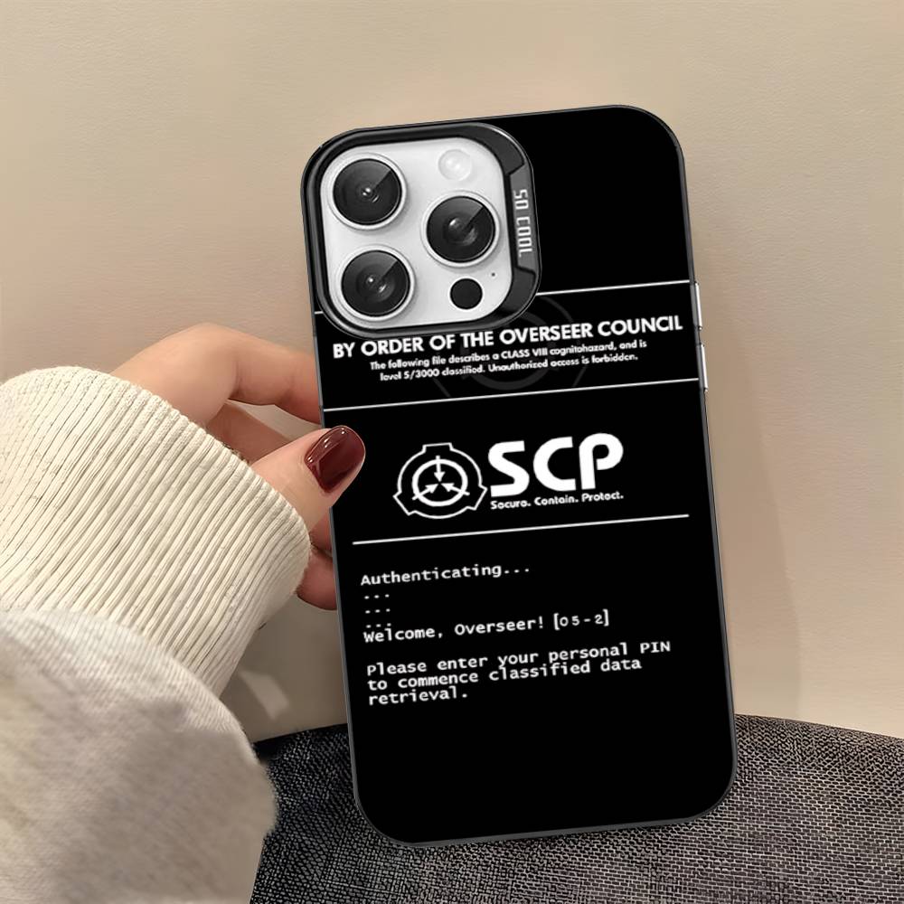 Classic Popular Scp F-Foundation Phone Case Color Silver Shell For LPhone 17 16 16e 15 14 13 12 11 Pro Max Plus