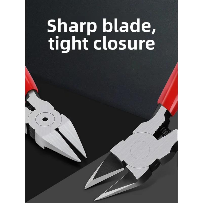 Sharp Diagonal Nozzle Pliers Electronic Cutting Tool for Plastic Gate Metal Wire Cable Precision Flush Cutter for DIY Repair