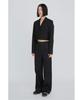 RECODE Layered Waist Panel Detail Hem Pants Rqpas26525Bkx