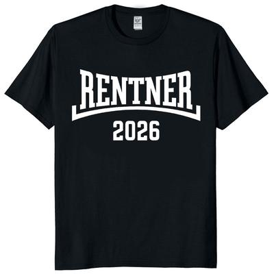 Pensioners Retirement Essential Unisex Concave Black Tee Casual Daily Wear Comfortable Versatil