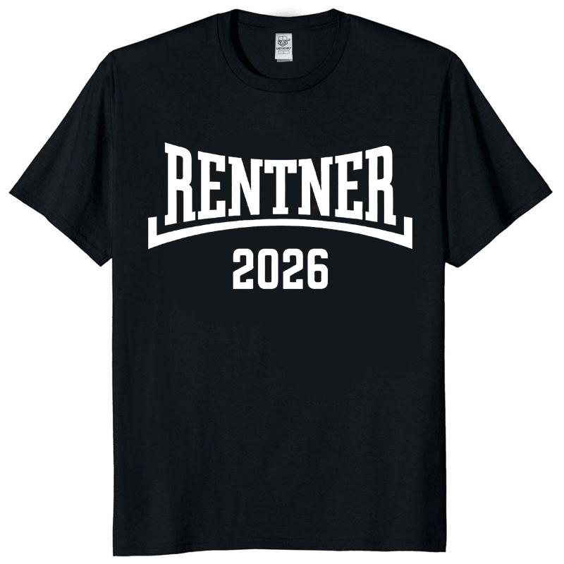 Pensioners Retirement Essential Unisex Concave Black Tee Casual Daily Wear Comfortable Versatil