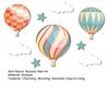Yousheng 9 Pcs Hot Air Balloon Wall Decor with Clouds Stars Boho Wooden Nursery Wall Art Sign for Living Room Kids Bedroom Hallway Playroom Classroom