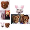 Halloween Creepy Bloody Bear Rabbit Mask For Cosplay Party Performance