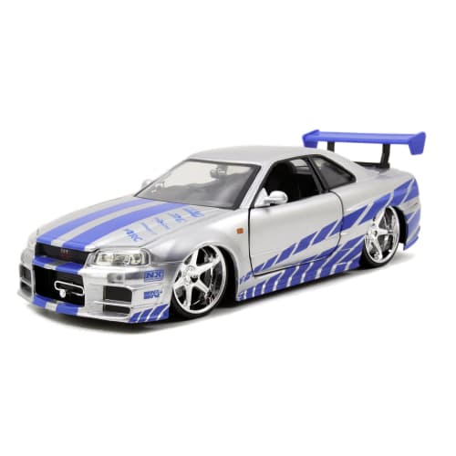 Jada Toys 1/24 Scale Fast & Furious Diecast Car Brian's Nissan Skyline GT-R (R34)
