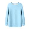 Women's Solid Color Round Neck Long Sleeved T-shirt Sweatshirt Top