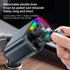 5 In 1 Total Power 180W Car Fast Charger with Retractable Cable USB Type-C Power Adapter with Color Ambient Light and Starry Sky Light for IOS Android