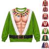 Lustiger Herren-Weihnachts-Novelty-Kapuzenpullover, Leichter Rundhals-Pullover