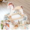 BABIBO New Creative Children's Solid Wood Rocking Horse Anti-fall Anti-rollover/wooden Rocking Horse Toy