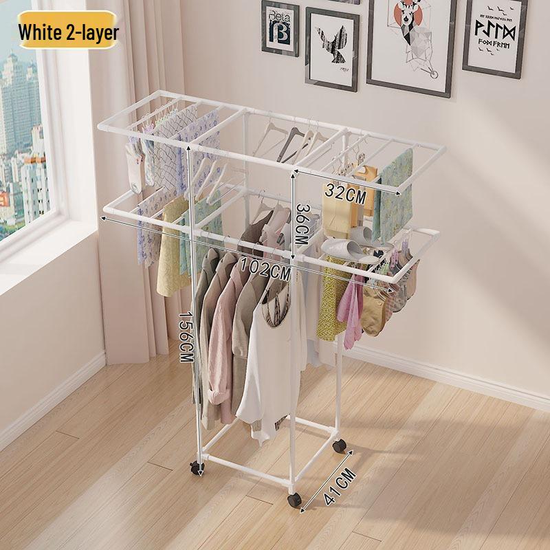 Portable Multi-Functional Clothes Drying Rack for Home & Balcony Storage
